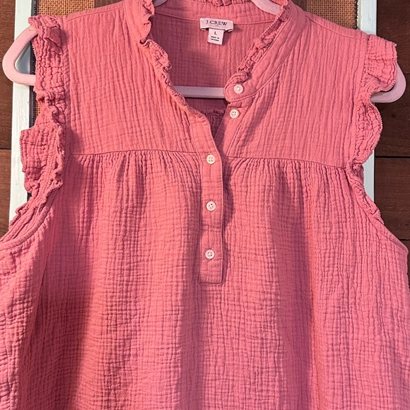 J. Crew Pink Textured Sleeveless Blouse - Picture 2 of 5